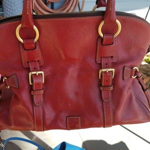 Dooney and Burke maroon leather purse